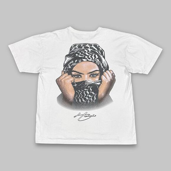 HABIBI Graphic White T-Shirt XL – Arabic Art Back Print - Picture 2 of 3